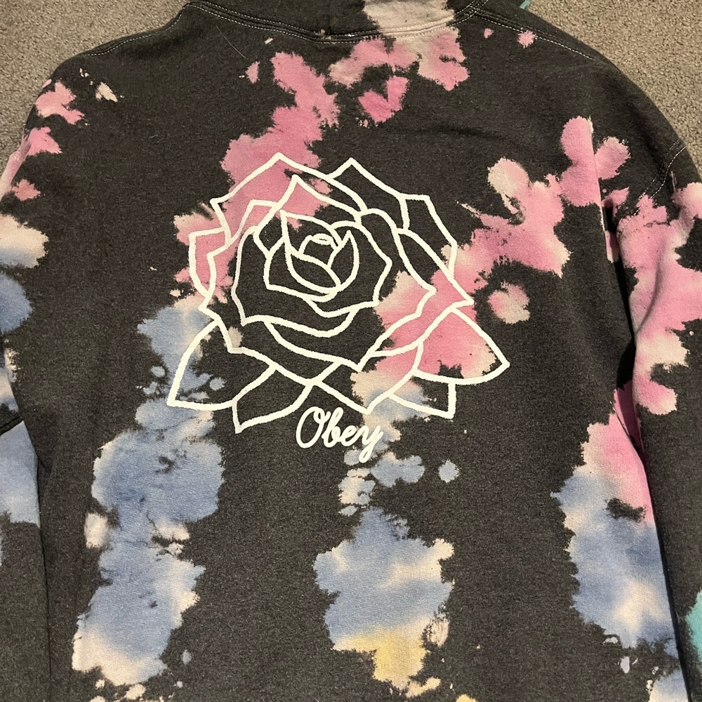 Obey Tie-Dye Rose Sweatshirt